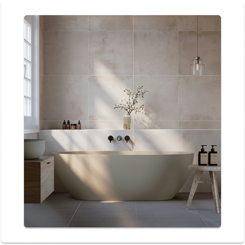 Bathroom bathtub re-modeling at Merlan's Flooring